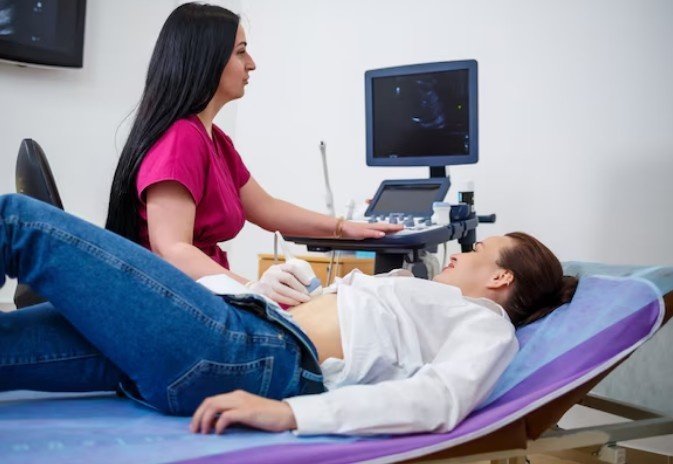 Best Transrectal Ultrasound Centres in New Delhi with patient undergoing ultrasound scan